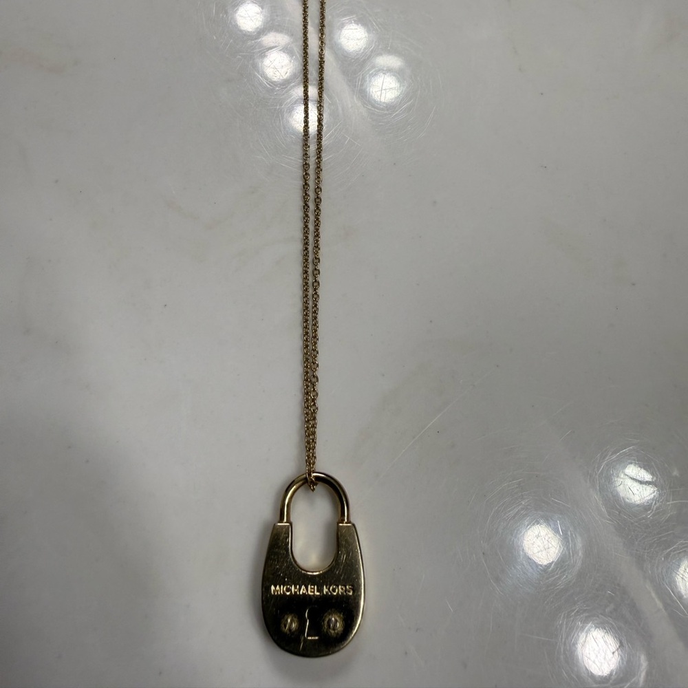 Michael Kors Gold Padlock Necklace